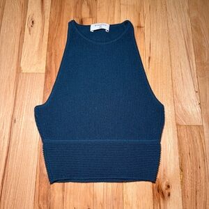 Aritzia Babaton Sculpt Knit High Neck Crop Top